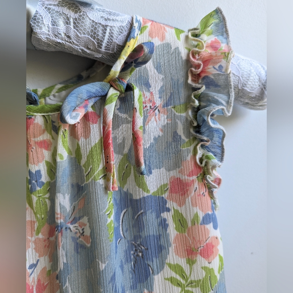 Ralph Lauren Floral Chiffon Party Dress Girls Size 5 - Picture 4 of 11